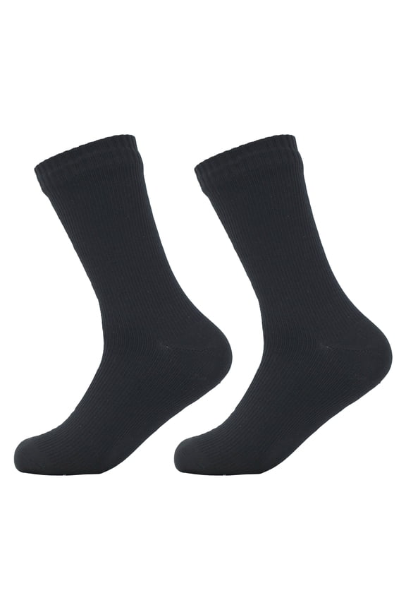 1 Pair Waterproof Socks Elastic Breathable Mid Tube Soft Socks Foot Windproof Winter Hiking Wading Riding Skiing Socks for Outdoor Sports