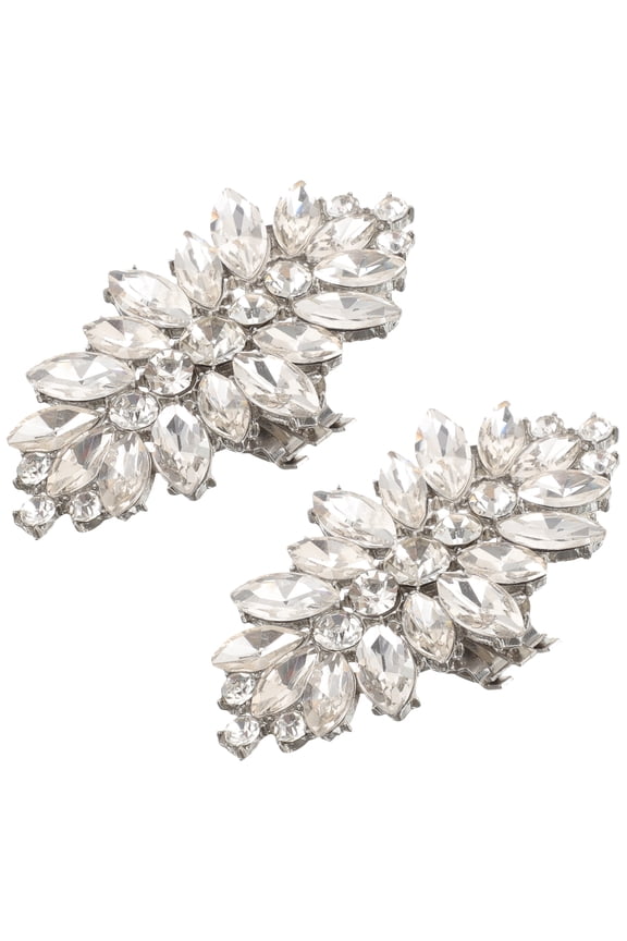 GOOHOCHY 1 Pair Removable Rhinestone Shoe Clips with Sparkling Crystal Decoration for Weddings, Parties, and Special Occasions