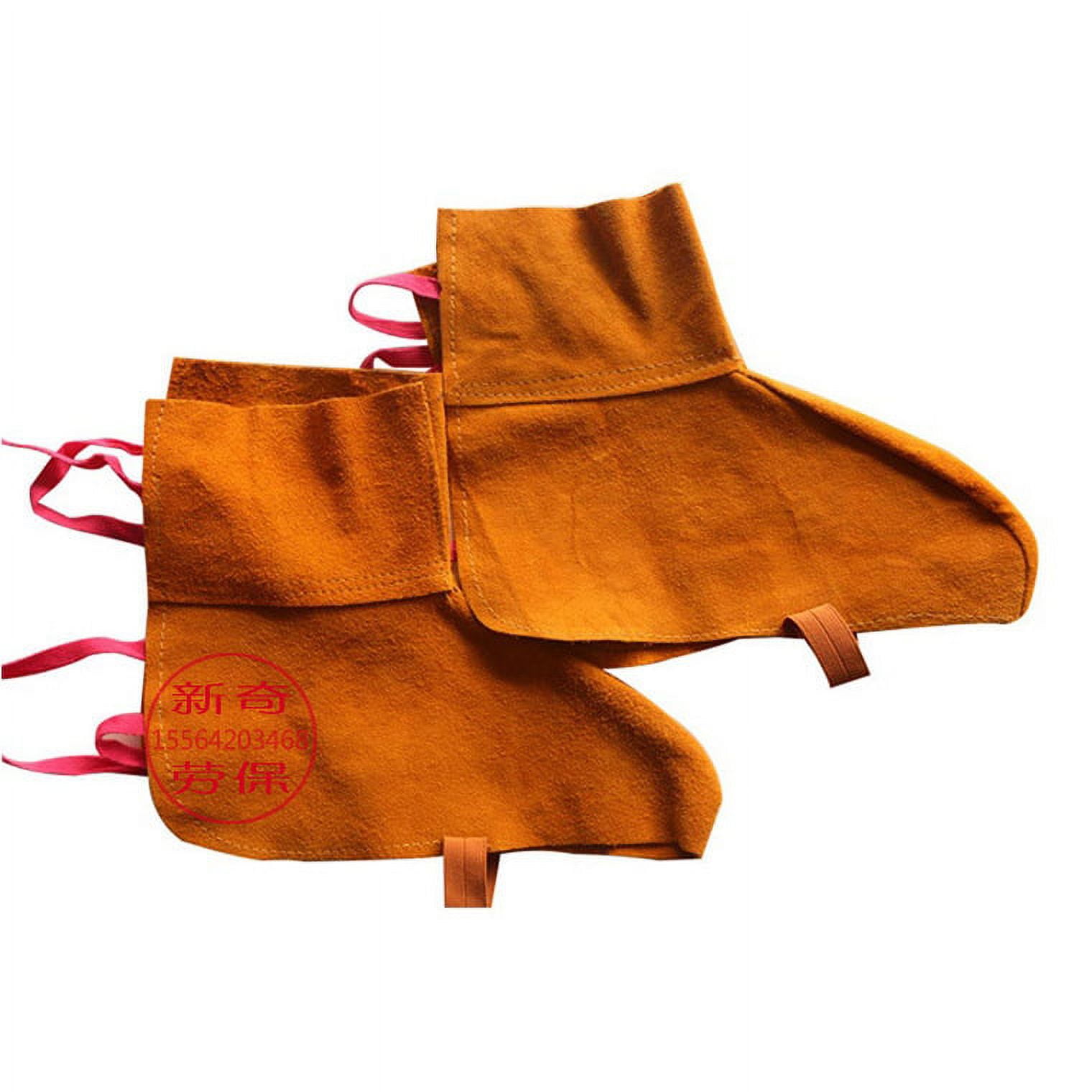 1 Pair Welder Shoe Protector Welder Boot Protective Covers Cowhide Welding Shoe Protector