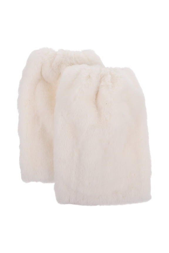 Leg Warmers Plush Leg Covers White 1 Pair 10.41X7.86X1.77in