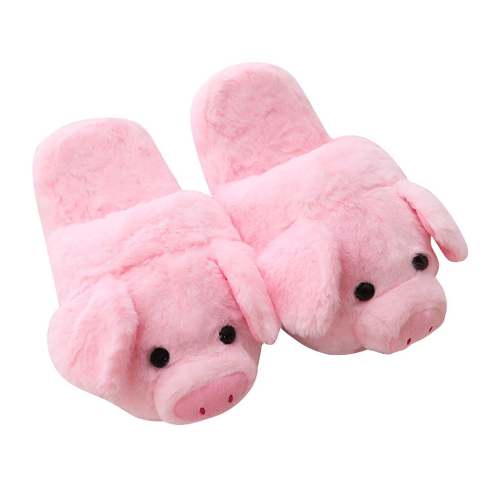 1 Pair Winter Adorable Plush Slippers Indoor Warm Slippers Non-skid ...