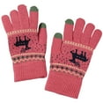 thumbnail image 1 of 1 Pair Winter Women Gloves Thicken Ridding Gloves Soft Cartoon Deer Pattern Knitted Gloves for Daily Life Christmas, 1 of 8