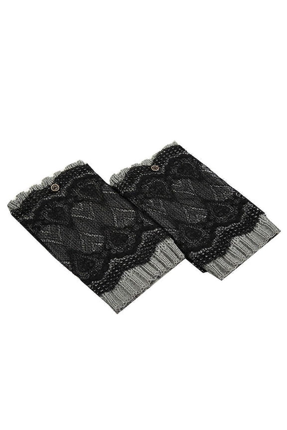 1 Pair Women Multi Color Fashion Winter Lace Boot Cuffs Knit Boot Topper Socks Trim Leg Warmers Cuff