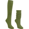 thumbnail image 1 of 1 Pair Women Slouch Socks Knee High Scrunch Slouchy Socks, Soft Long Tube Socks for Women, 80s 90s Stacked Socks, 1 of 7