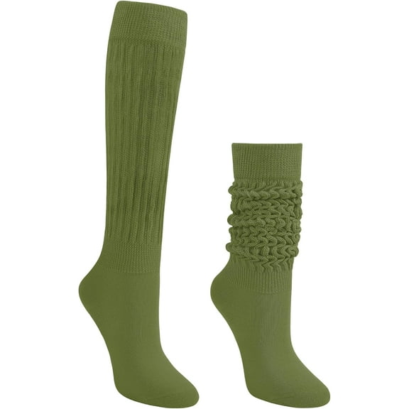 1 Pair Women Slouch Socks Knee High Scrunch Slouchy Socks, Soft Long Tube Socks for Women, 80s 90s Stacked Socks