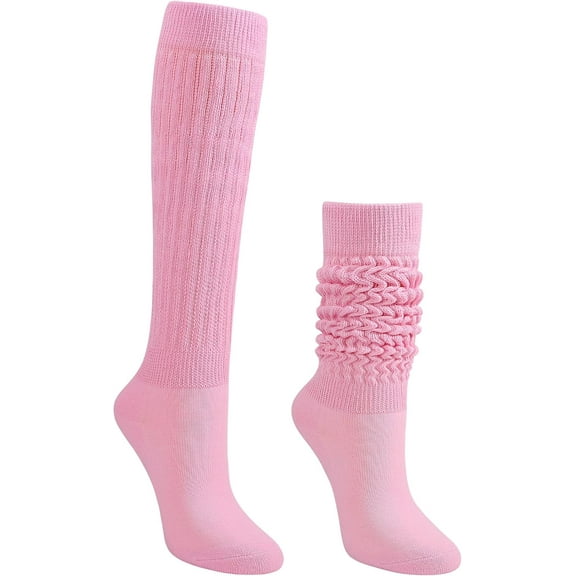 1 Pair Women Slouch Socks Knee High Scrunch Slouchy Socks, Soft Long Tube Socks for Women, 80s 90s Stacked Socks
