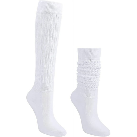 1 Pair Women Slouch Socks Knee High Scrunch Slouchy Socks, Soft Long Tube Socks for Women, 80s 90s Stacked Socks