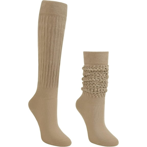 1 Pair Women Slouch Socks Knee High Scrunch Slouchy Socks, Soft Long Tube Socks for Women, 80s 90s Stacked Socks