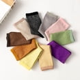 thumbnail image 1 of 1 Pair Women Sweat-absorbent Socks Spring Autumn Thin Cool Socks Contrasting Color Bright Mid-Tube Socks, 1 of 8