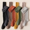 thumbnail image 1 of 1 Pair Women Thigh High Socks Extra Long Cotton Knit Warm Thick Tall Long Boot Stockings Leg Warmers, 1 of 7