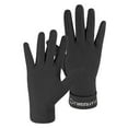 thumbnail image 1 of 1 Pair Women Winter Gloves Extra Soft Elastic Solid Color Plush Lining Windproof Cold Weather Gloves Black, 1 of 8