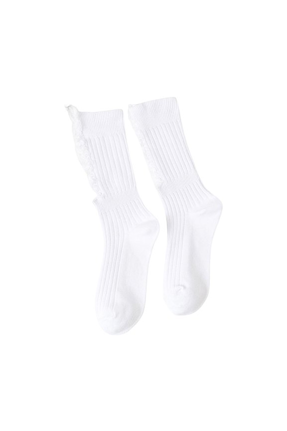 1 Pair Women's High Elasticity Cotton Stockings - Breathable, Sweat-Absorbing, and Soft with Ripped Long Holes - Ideal for Fitness