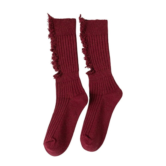 1 Pair Women's High Elasticity Cotton Stockings - Breathable, Sweat-Absorbing, and Soft with Ripped Long Holes - Ideal for Fitness