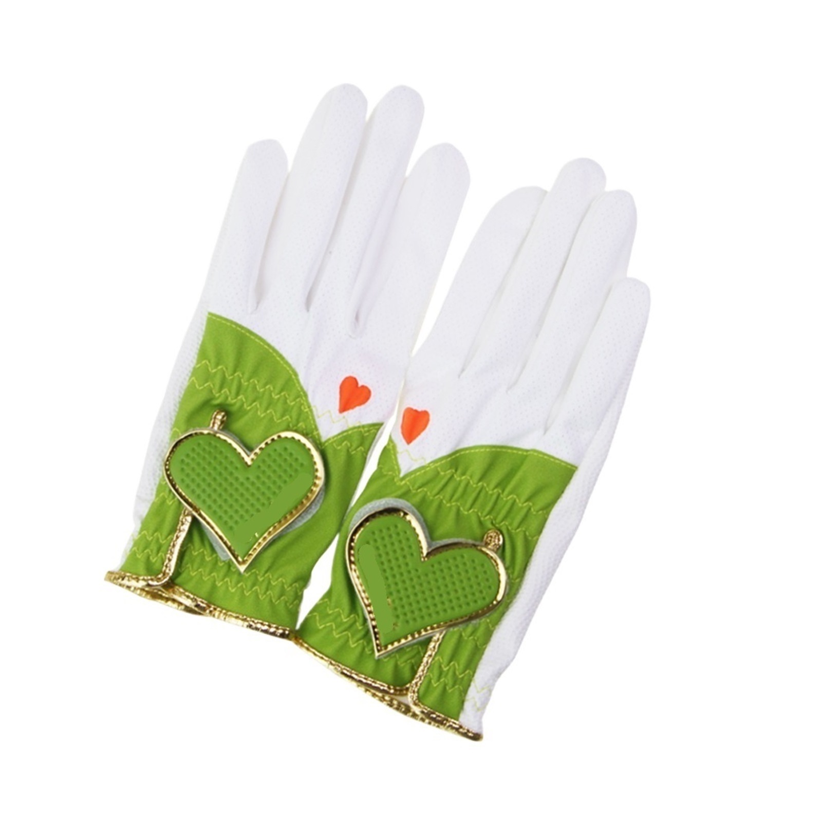 1 Pair Women's PU Leather Golf Gloves,Micro Soft Fiber Breathable Gloves