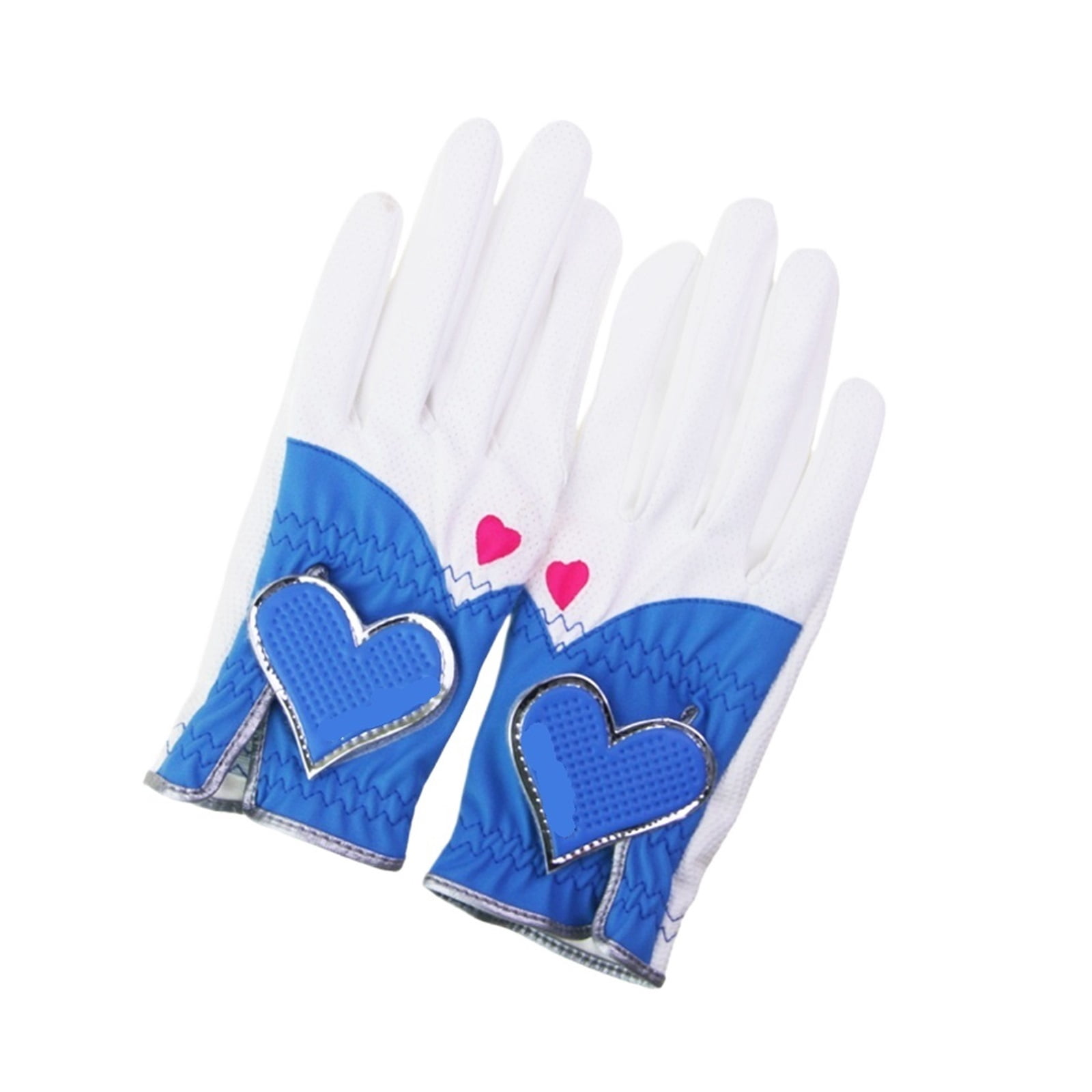 1 Pair Women's PU Leather Golf Gloves,Micro Soft Fiber Breathable Gloves