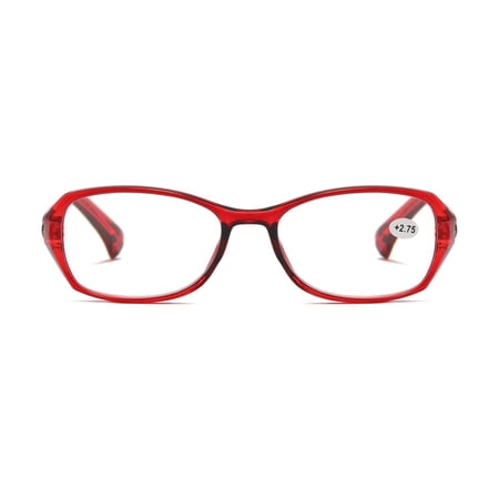 1 Pair Womens Ladies Blue Light Blocking Reading Glasses Red Readers for Reading Paper work +0.75