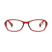 1 Pair Womens Ladies Blue Light Blocking Reading Glasses Red Readers for Reading Paper work +2.75