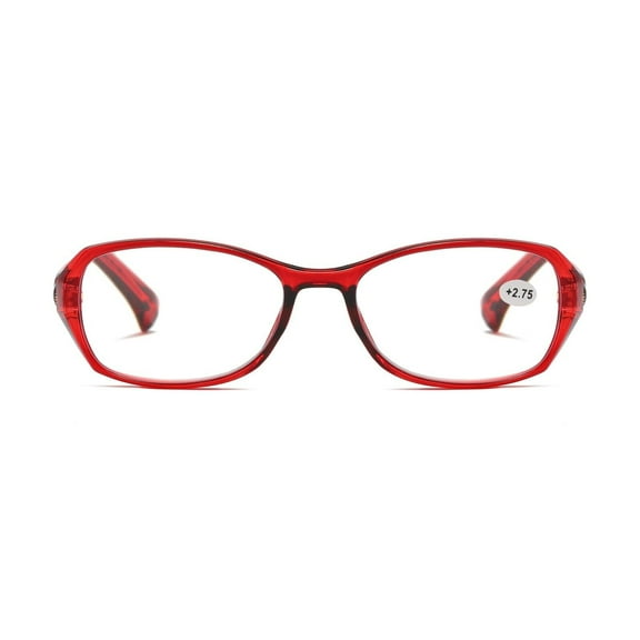 1 Pair Womens Ladies Blue Light Blocking Reading Glasses Red Readers for Reading Paper work +4.00