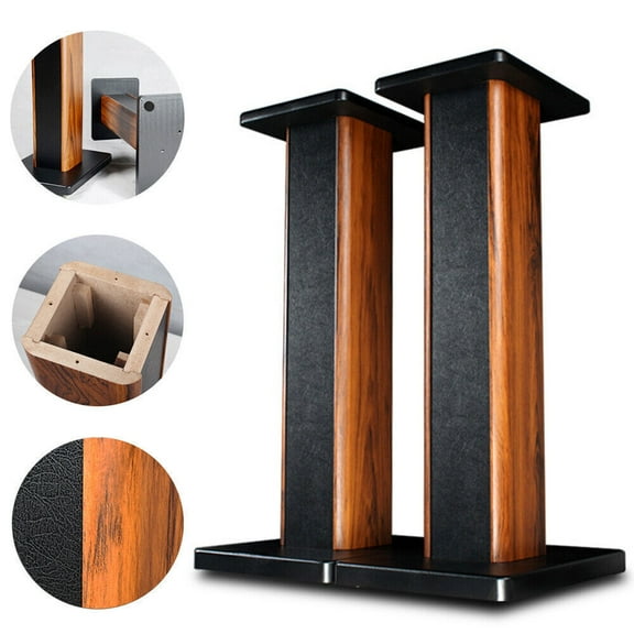 1 Pair Wood Column Bookshelf Floor Speaker Stands Home Theater Speaker Bookshelf for living room, bedroom