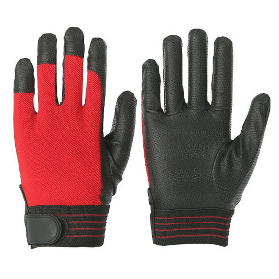 1 Pair Work Gloves Protective High Voltage Electrical Insulating Glove Rubber Safety MittenBreathable Mittens Motorcycle Black Red S