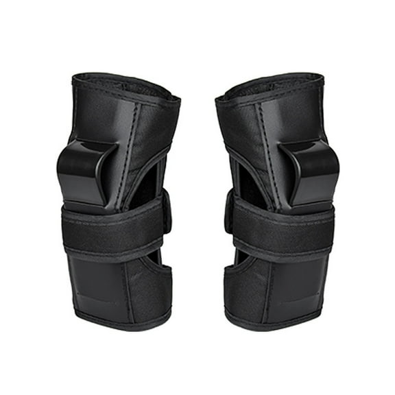 1 Pair Wrist Guards Support Palm Pads Protector Anti-Impact Sport Wrist Support for Sports Skating Skiing	-Black,M