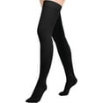 thumbnail image 1 of 1 Pair Wukang 20-32mmHg Black M Size Thigh High Compression Stocking Closed Toe Compression Socks for Women & Men, 1 of 6