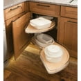 thumbnail image 1 of Lemans II Set 2-Shelf Lazy Susan with Soft-Close for Blind Base Corner Cabinets Chrome and Maple, 1 of 10
