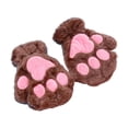 thumbnail image 1 of 1 Pair for Cat Claw Bear Paw Fingerless Winter Plush Gloves Cute Kitten Halloween Cosplay Half Finger Mittens Hand Warme, 1 of 19