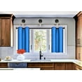 thumbnail image 1 of 2-Panels Lined Blackout Kitchen Bathroom Décor D24 Royal Color Window Curtain Tier With Bronze Grommets On Top 30" X 36" Each panel, 1 of 4