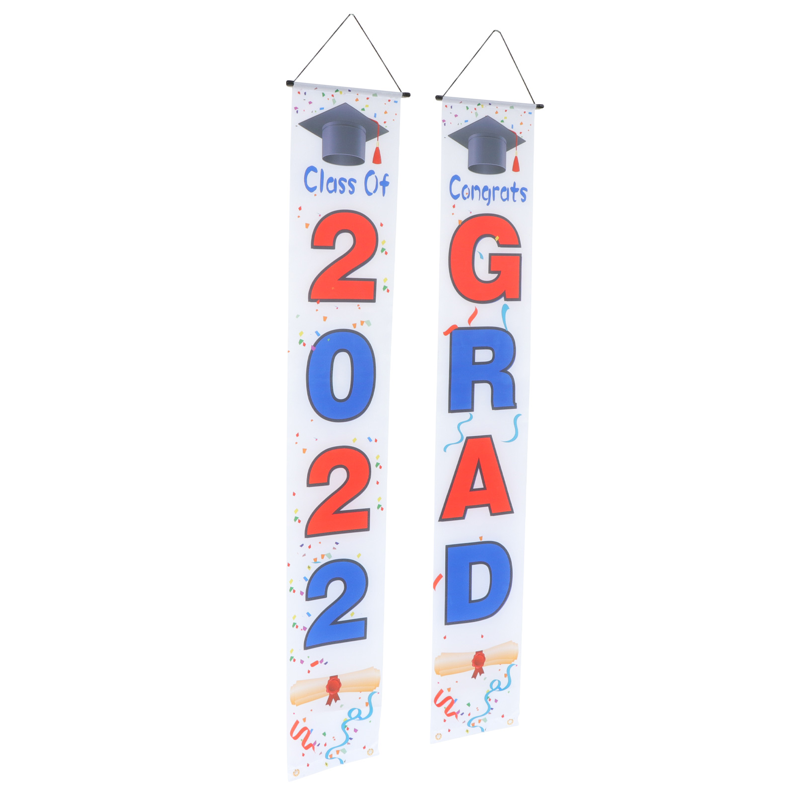 1 Pair of 2022 Graduation Season Couplet Graduation Party Wall Decor