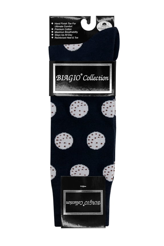 1 Pair of Biagio Men's GOLF BALL  Golfing Course Club  Mens COTTON Dress SOCKS