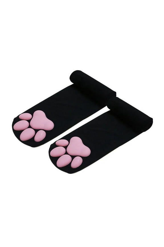 1 Pair of Cat Paw Pad Socks Three-dimensional Cat Claw Stockings Woman Stockings