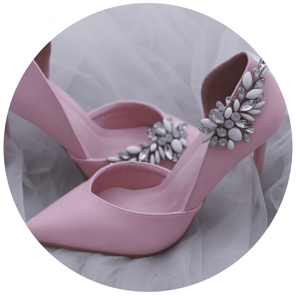 Blush Pink Shoe clips, Bridal shoe clips, Premium European Crystal