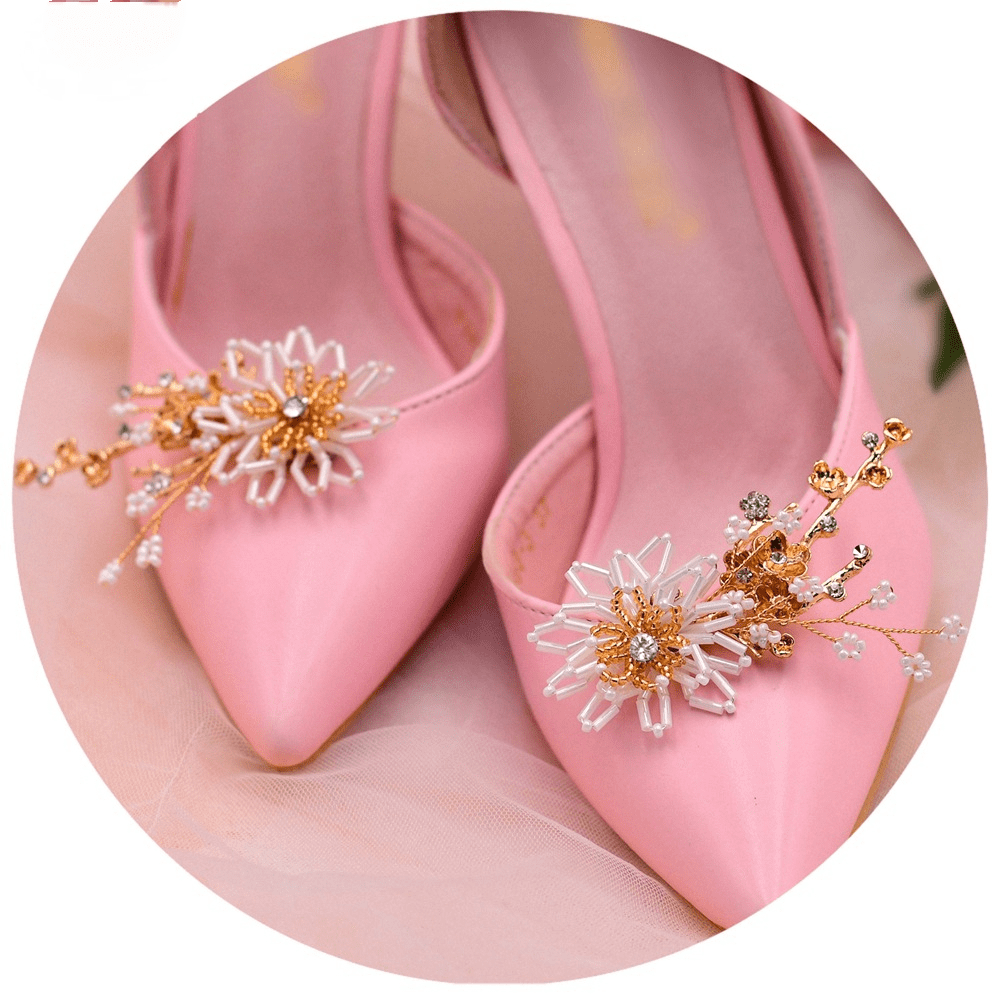 TOPQUEEN X22 2pcs Fashion Shoe Clip DIY Rhinestone Decoration Women High  Heels Dress Shoes Accessories Wedding Fashion Buckle