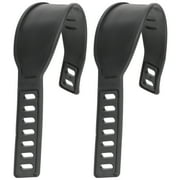 stcellnmex 1 Pair of Exercise Bike Pedal Straps Rubber Anti- Pedal Straps Exercise Bike Fixing Replacement Straps Adjustable Footrest Straps  Black