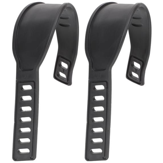 1 Pair of Exercise Bike Pedal Straps Rubber Anti- Pedal Straps Exercise Bike Fixing Replacement Straps Adjustable Footrest Straps ( Black )