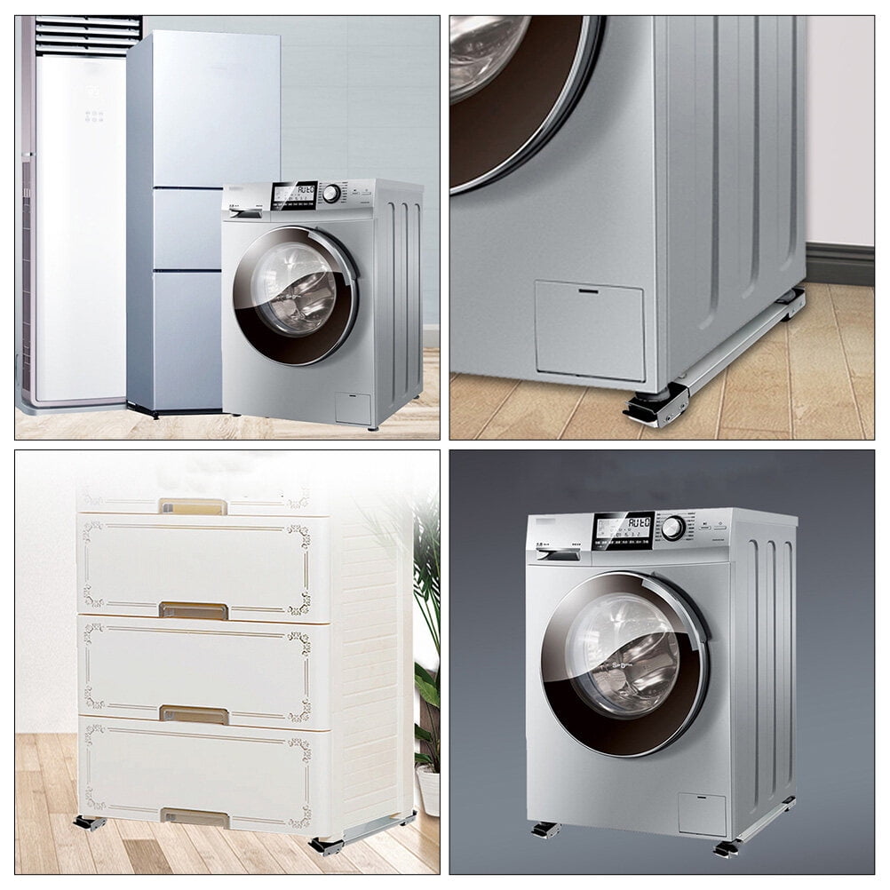 1 Pair of Extendable Washing Machine Wheel Bases Fridge Base Appliance Sliders Stand Base