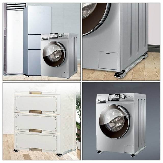 1 Pair of Extendable Washing Machine Wheel Bases Fridge Base Appliance