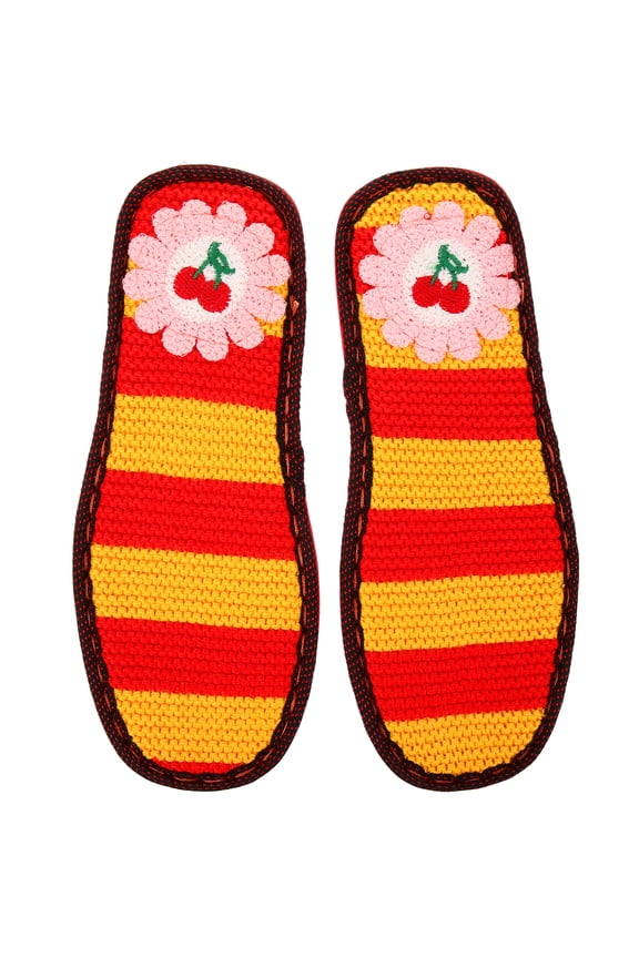 1 Pair of Full Sole Replacement Shoe Bottom Replacement Soles DIY Cotton Slippers Soles