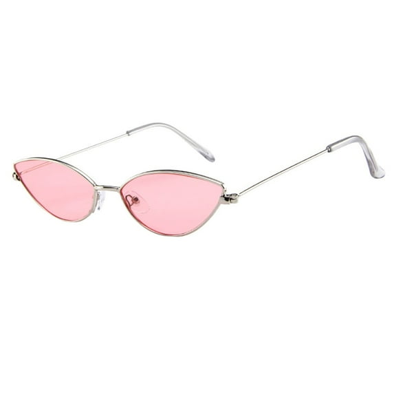 1 Pair of Glasses Pink Mens Womens Small Frame Cat Eye Oval Retro Vintage Sunglasses Eyeglasses