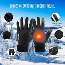 1 Pair of Gloves Heated Gloves Heated Gloves for Men Women with 3 Heat Settings Touchscreen Warming Gloves for Climbing Hiking Cycling Camping