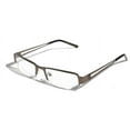 thumbnail image 1 of 1 Pair of Khan Men Rectangular Half Rimless Metal Reader Reading Glasses Sophisticate look Lion, 1 of 2