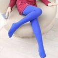 1 Pair of Pantyhose Blue Spandex Candy Color Elastic Tights Pantyhose