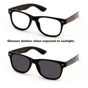 1 Pair of Photochromic Reading Glasses - Reader That Darkens When Exposed to Outdoor Sunlight - UV Protection Readers +3.00
