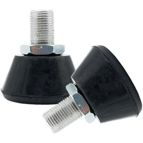 Adjustable Skate Toe Stops with Rubber and Stainless Steel for Most Roller Skates Black 1 Pair
