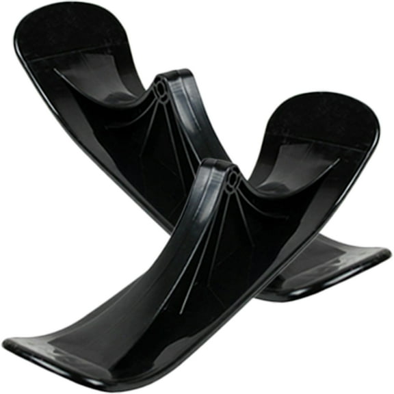 DINHEAROM Snow Scooter Ski Sled Black Children Outdoor Winter Activities 1 Pair 14.54X4.32X3.54in
