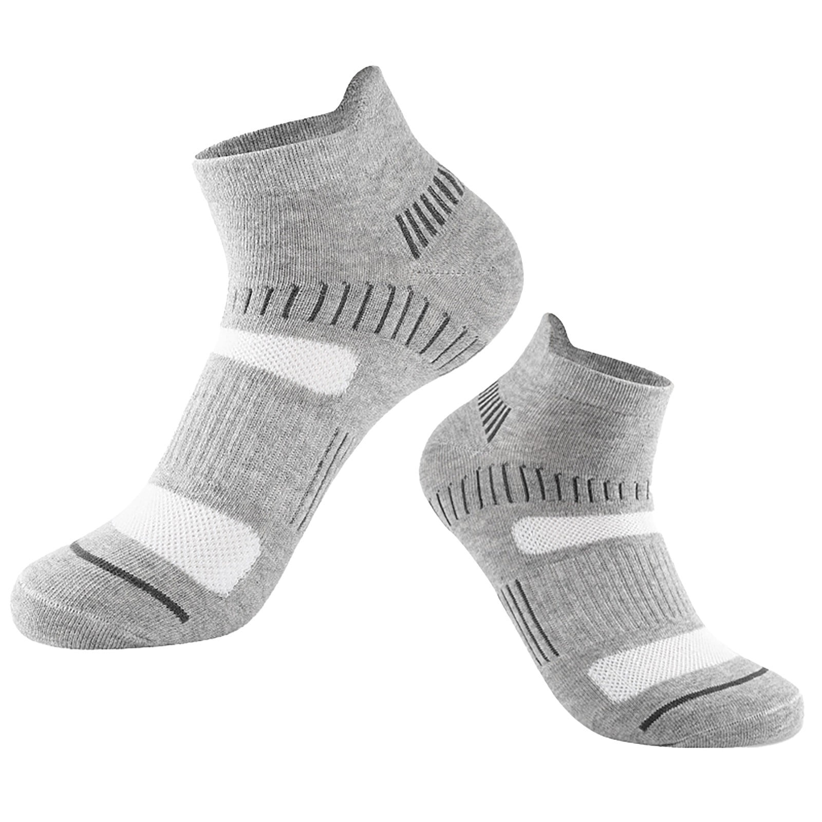 1 Pair of Socks Gray Cotton Men's Sweat Absorbing And Sports And