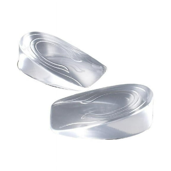 1 Pair of Transparent Gel Heel Wedges Cushions Pad for Height Increase and Ankle Support Suitable for Various Shoe Types