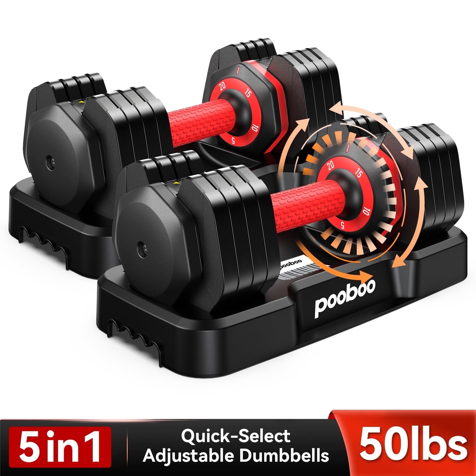 Amazon.com : Adjustable 55LB Dumbbell - 5 in 1 Weight