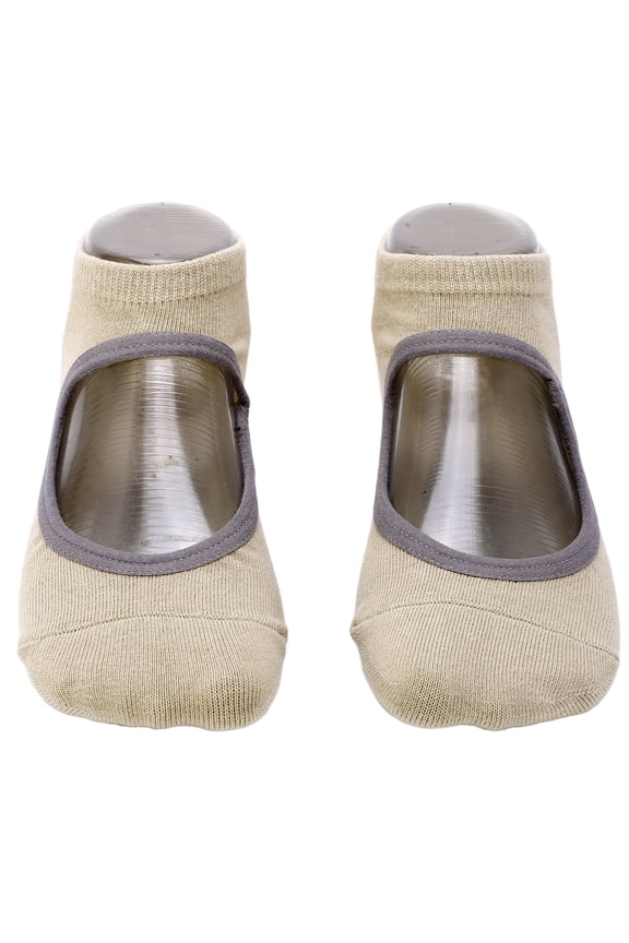 1 Pair/set Breathable Women Pilates Socks Anti Slip Backless Yoga Socks for Fitness SportsGreen